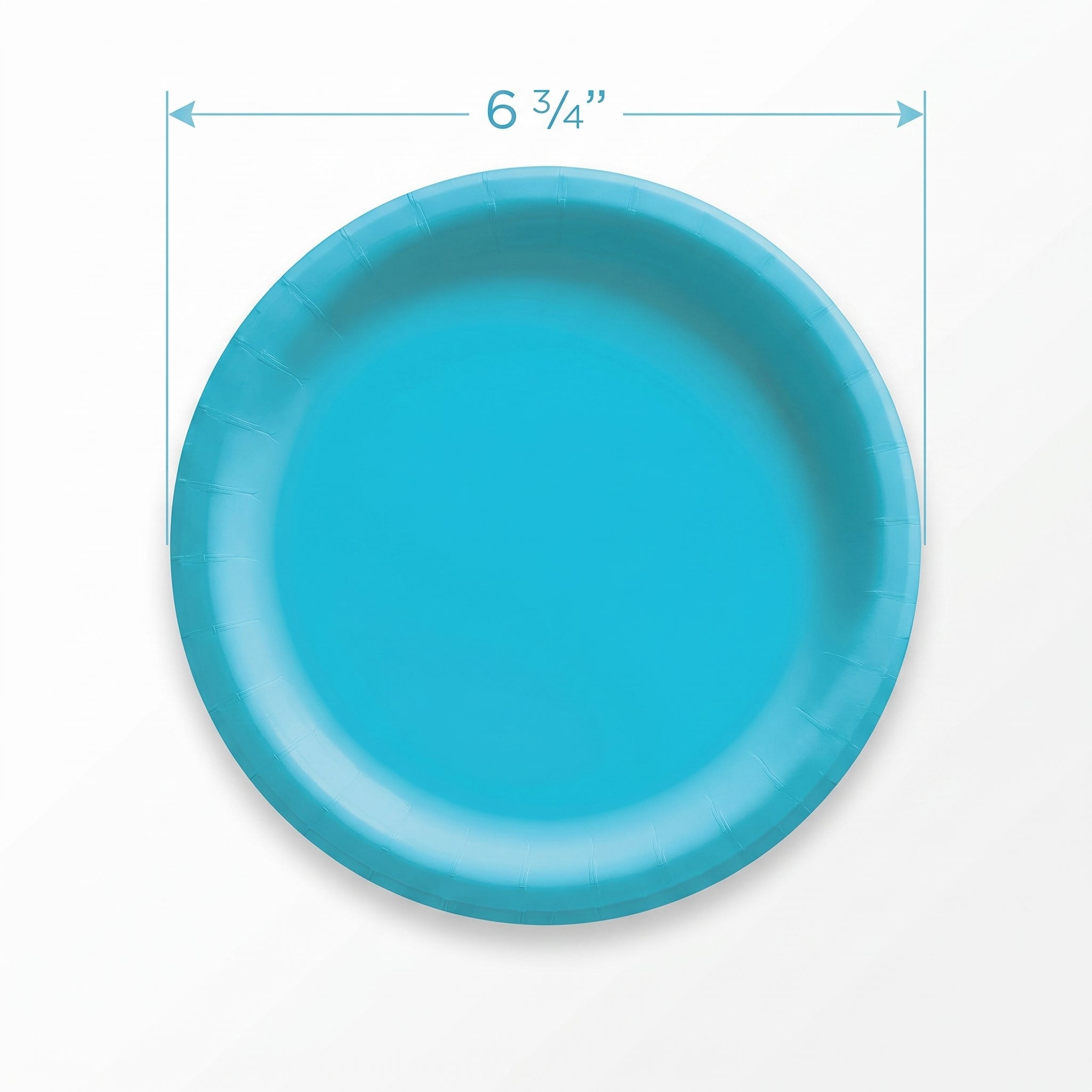 Caribbean Blue 6.75" Round Paper Plates