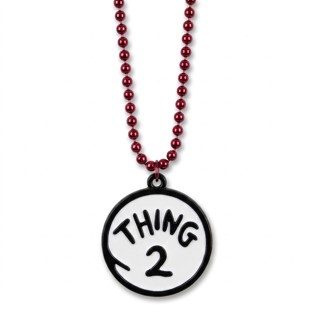 Dr. Seuss Thing 1 & Thing 2 Reversible Pendant Necklace