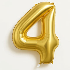 Large Gold Foil Number 4 Balloon
