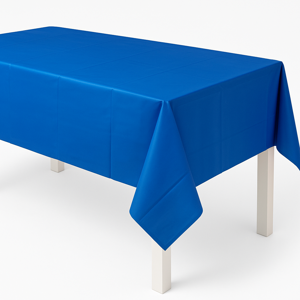 Royal Blue Plastic Table Cover - 54" x 108"