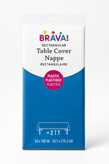 Purple Plastic Rectangular Table Cover, 54x108-Inch