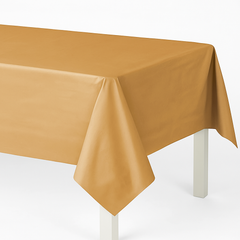 Gold Plastic Table Cover - 54‚Äù x 108‚Äù