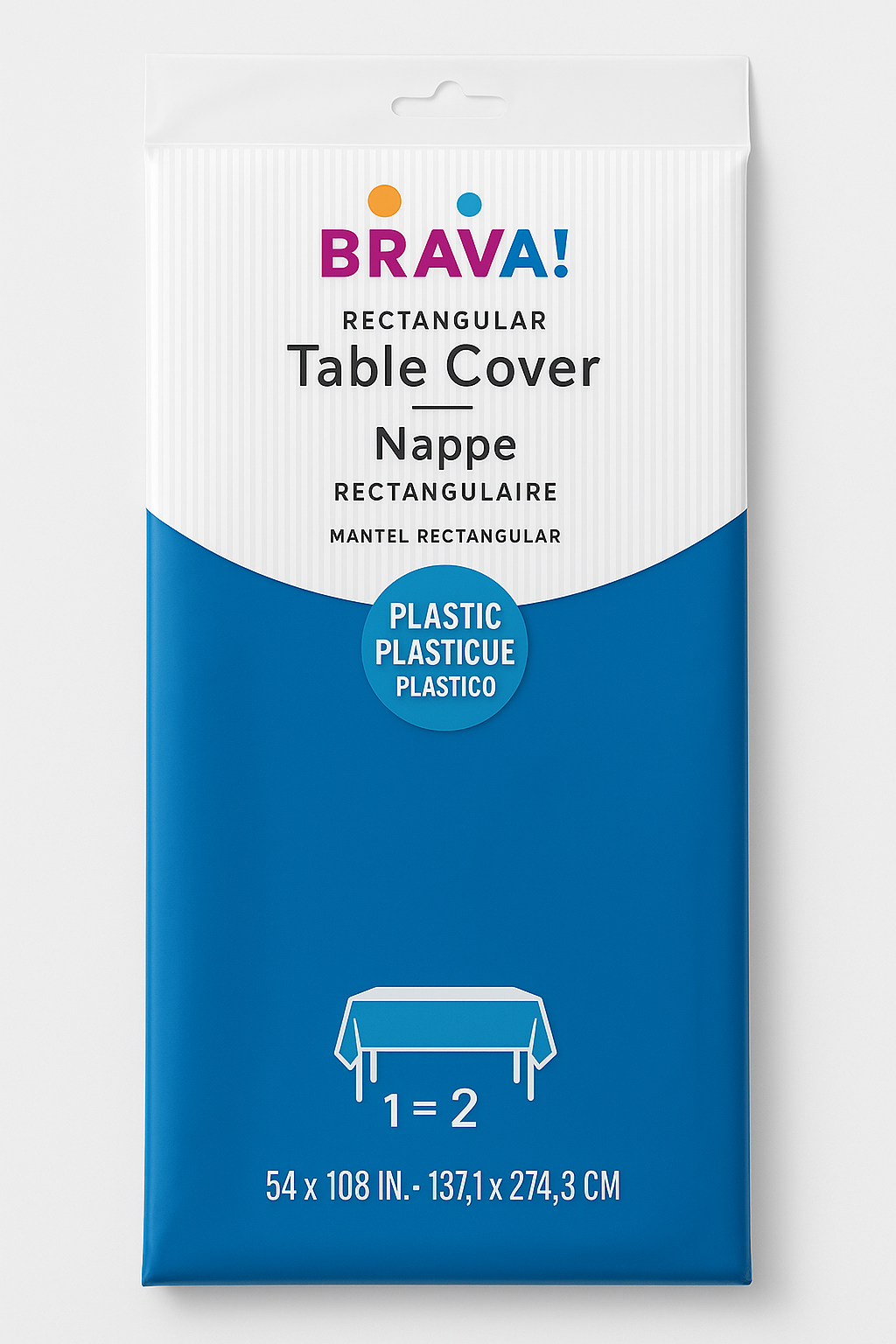 Berry Plastic Table Cover - 54" x 108" Reusable Rectangle