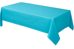 Caribbean Blue Plastic Table Cover - 54x108 Inch