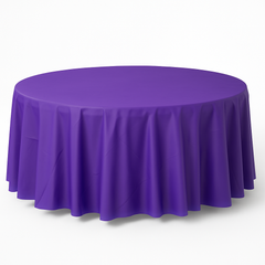 Vibrant Purple 84" Round Plastic Table Cover