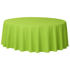 Kiwi Green Round Plastic Table Cover - 84"