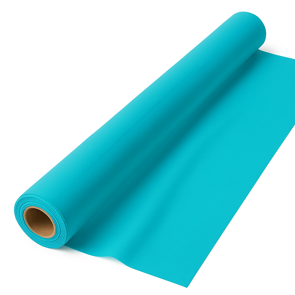 Caribbean Blue Plastic Table Cover Roll - 40" x 100'