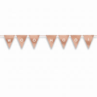 Custom Rose Gold Pennant Banner with Letter Stickers