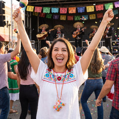 Fiesta Beaded Necklace with Shot Glass - 5 oz