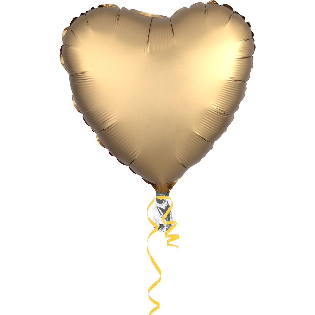 Gold Satin Heart Foil Balloon - 18 Inch