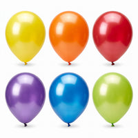 Assorted Multi-Color Pearl Latex Balloons - 12 In. | Pack of 10