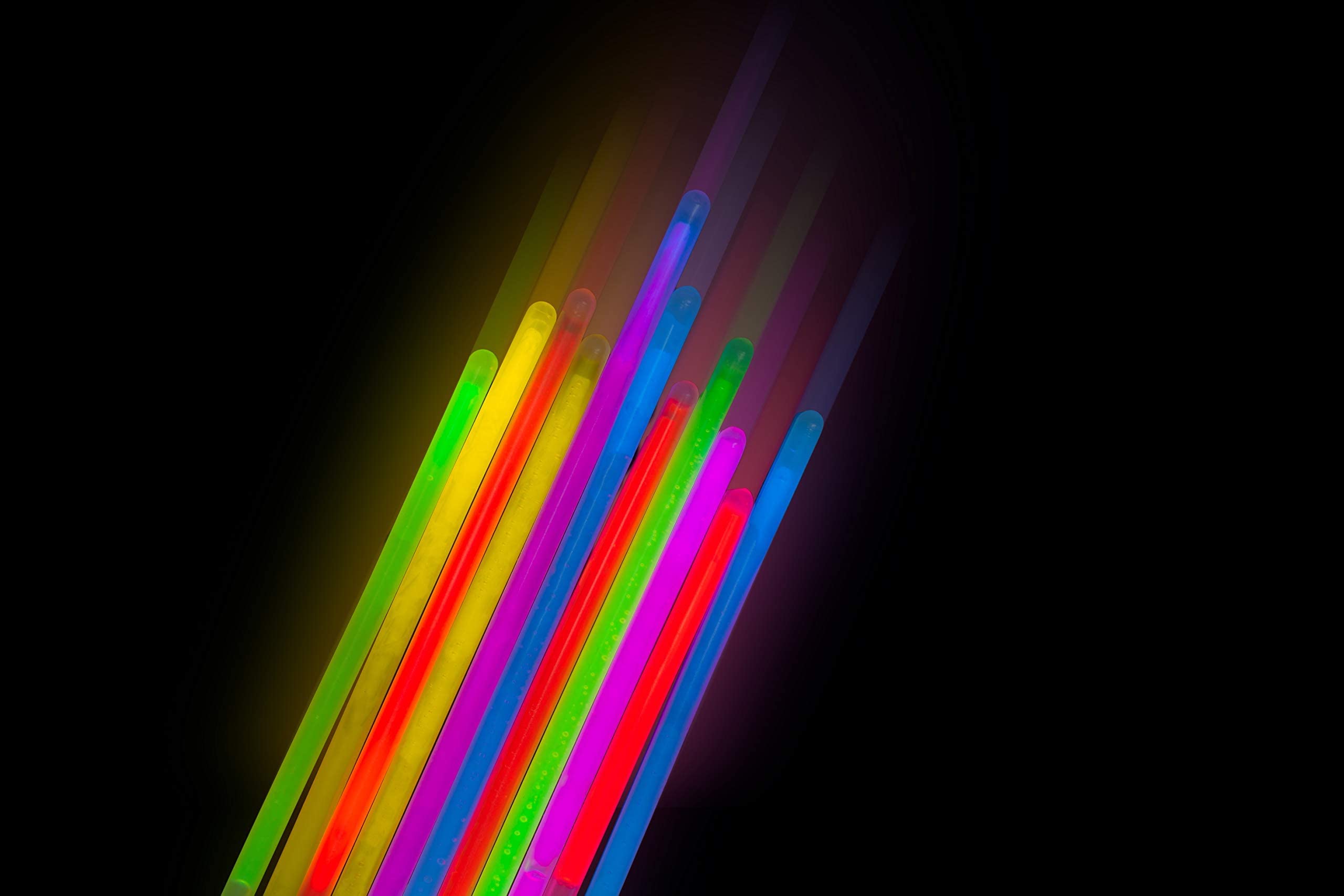 8 Inch. Glow Sticks Bracelets Neon Colors | 100 Count