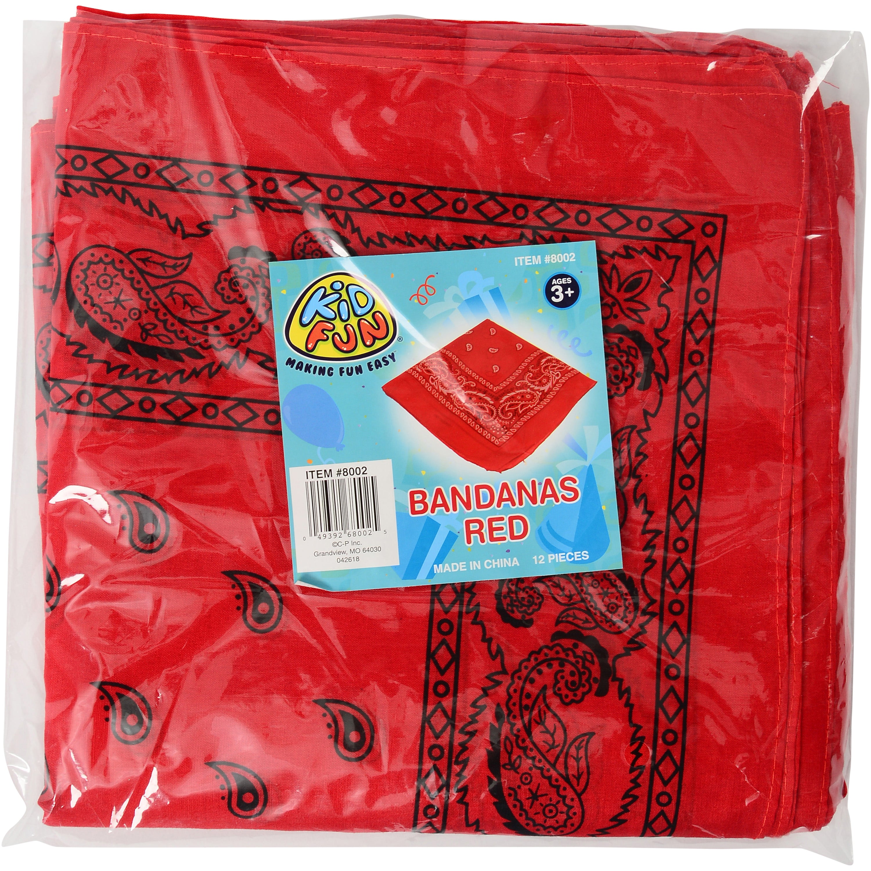 Bandanas/Red - 12 Count