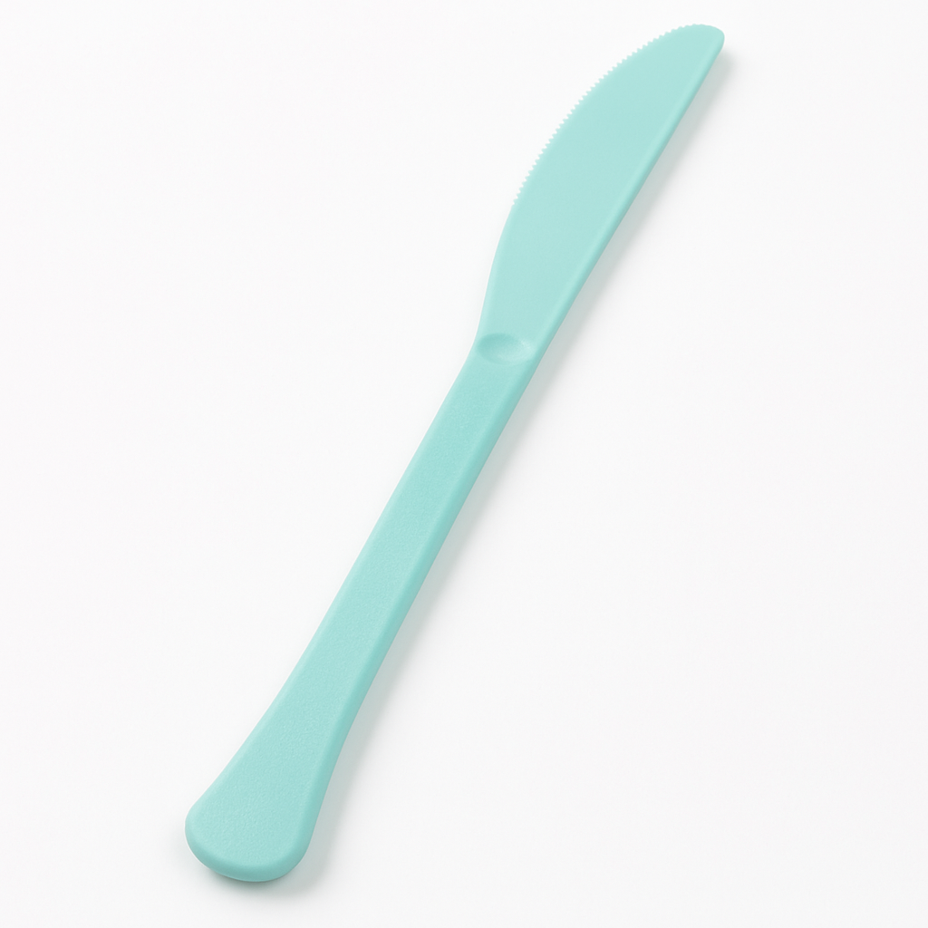 Robin's Egg Blue Heavyweight Plastic Knives