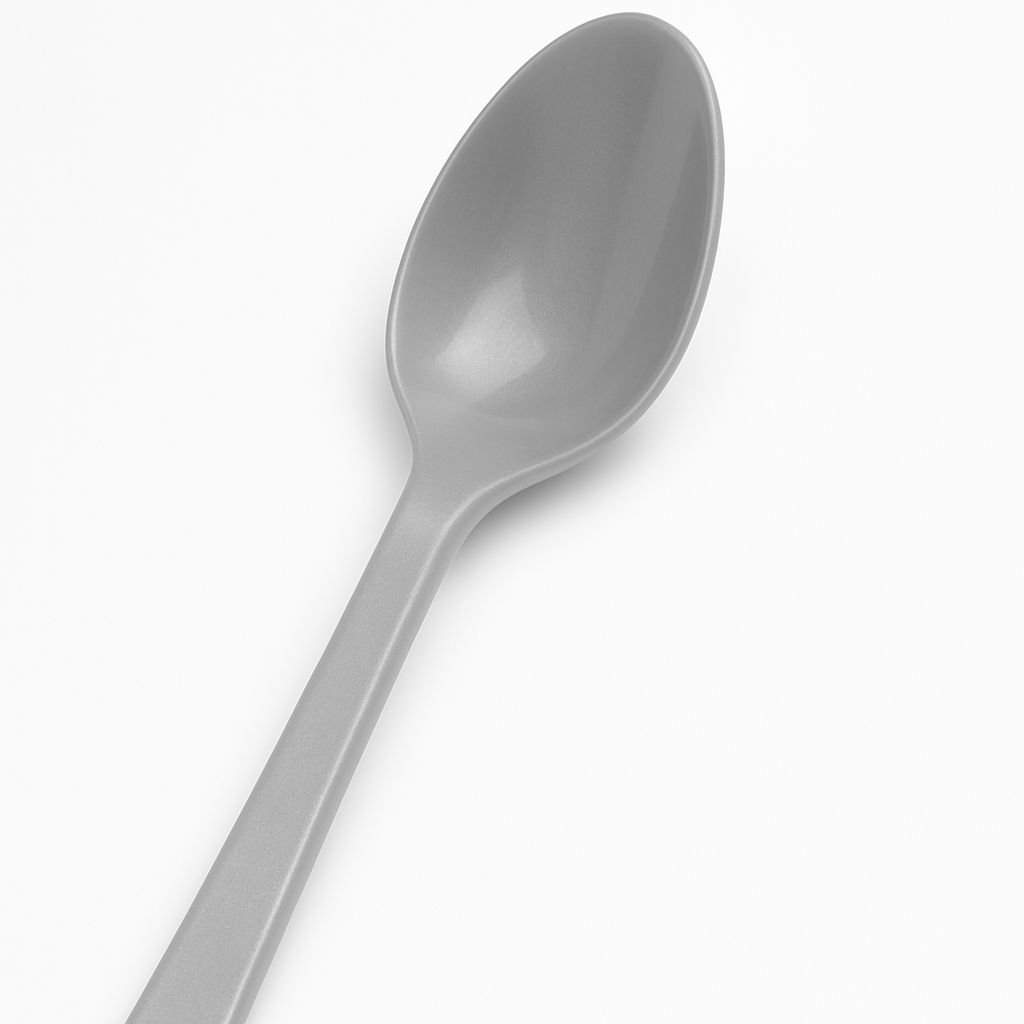 Silver Plastic Spoon