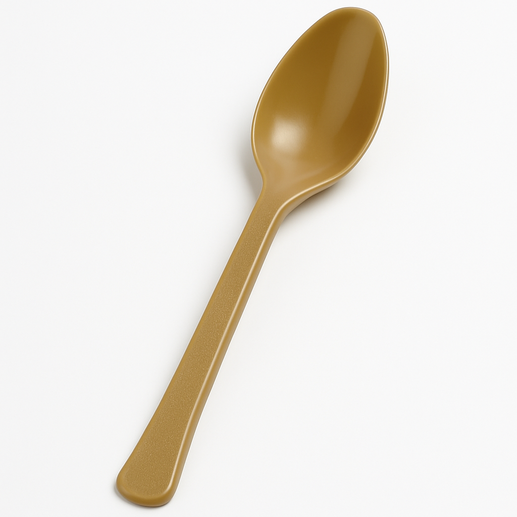 Gold Heavy-Duty Plastic Spoons - 50 Count