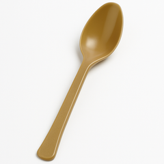 Gold Heavy-Duty Plastic Spoons - 50 Count