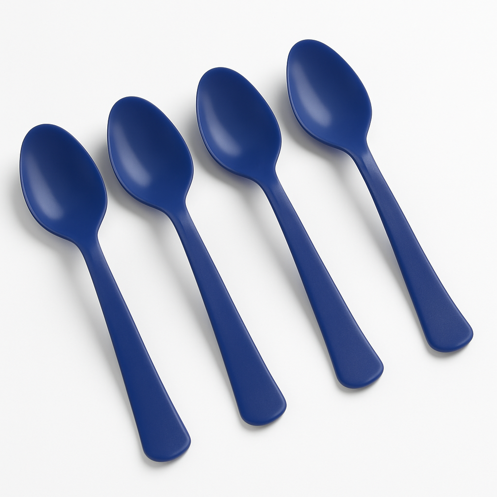 True Navy Plastic Spoons