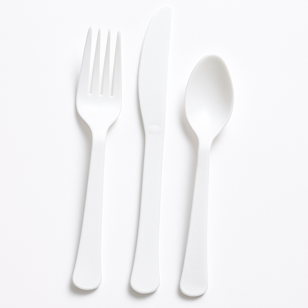 Frosty White Heavy-Duty Plastic Cutlery Set - 80 Count