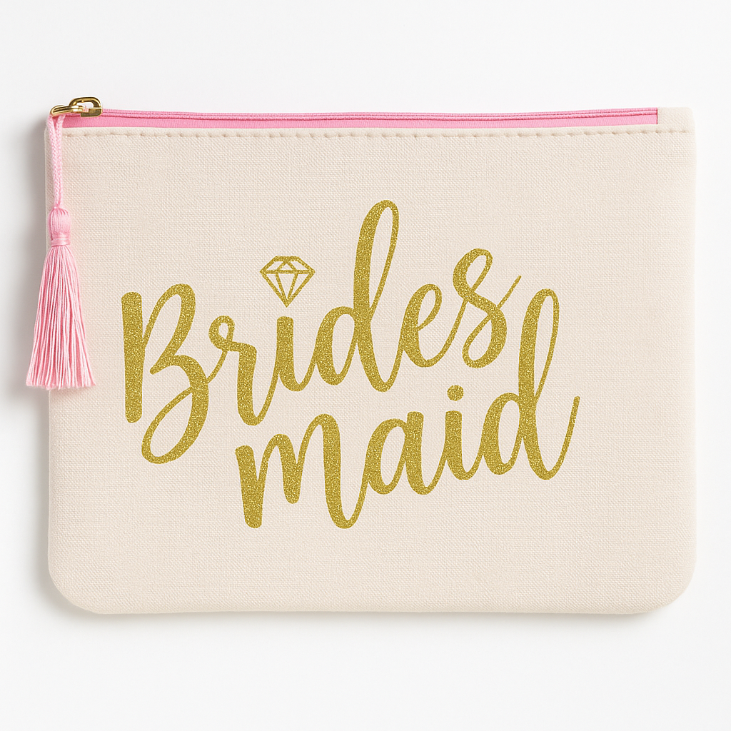Bridesmaid Cosmetic Bag - Elegant Wedding Favor
