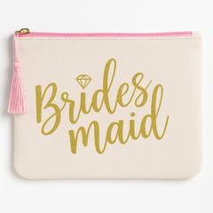 Bridesmaid Cosmetic Bag - Elegant Wedding Favor