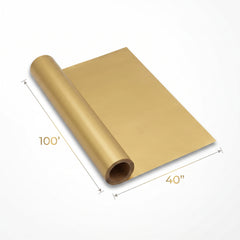 Gold Plastic Table Cover Roll - 40" x 100' for Large Events