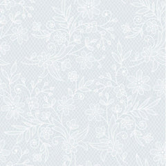 White Floral Plastic Table Covers | 6 Pack - 54 In. x 108 In.