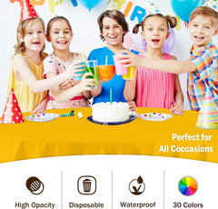 Premium Round Yellow Table Cover