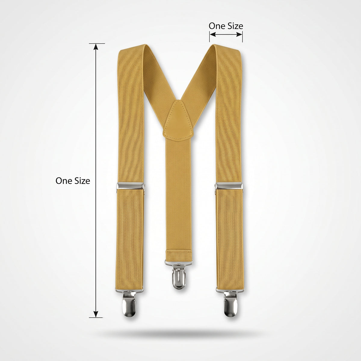 Gold Adjustable Y-Back Suspenders - Perfect for Team Spirit and Everyday Style