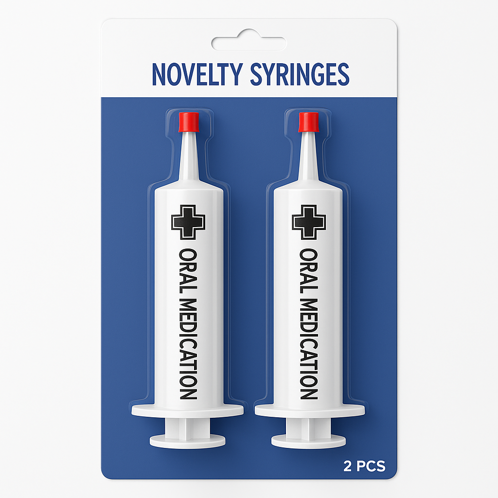 Oversized Halloween Novelty Syringes - Costume Accessory, 2-Pack