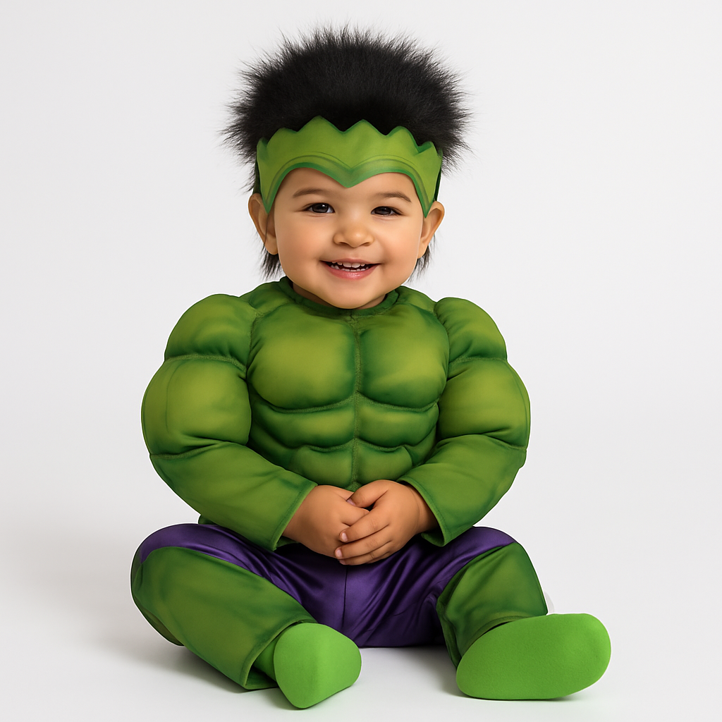 Toddler Marvel Hulk Muscle Costume with Hat for Halloween
