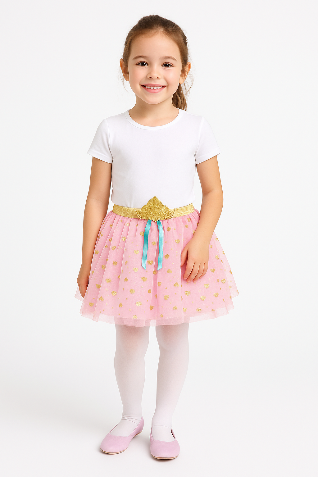 Disney Princess Sparkle Tutu for Kids - Pink and Gold