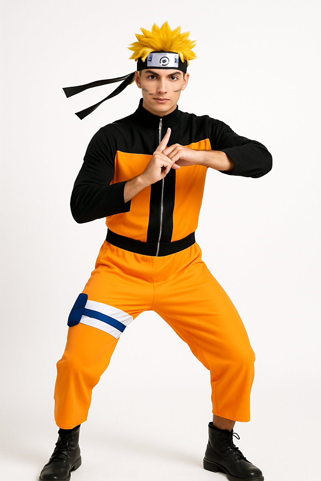 Men's Naruto Shippuden Halloween Costume with Wig