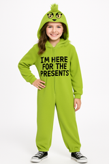 Kids Dr. Seuss The Grinch "I'm Here for the Presents" Zipster Costume