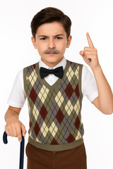 Child's Classic Argyle Vest Costume Accessory