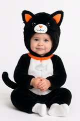 Infant Cuddly Black Cat Halloween Costume (12-24M)
