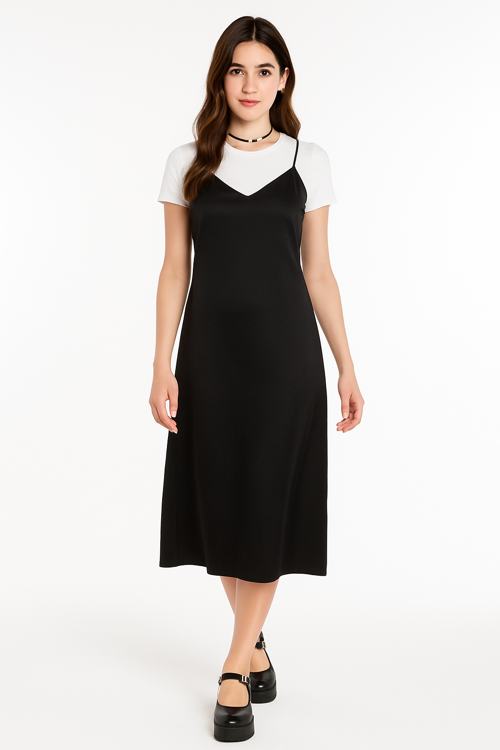 90s Slip Dress Costume with T-Shirt - Halloween Edition - Adult L/XL