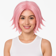 Sakura Haruno Pink Wig for Adults - Naruto Halloween Costume Accessory