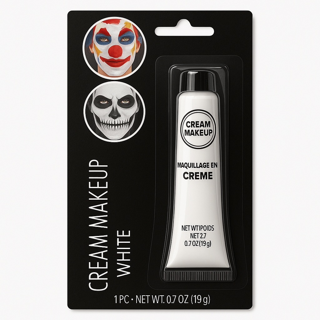 White Cream Makeup - Theatrical Grade, 0.7 oz