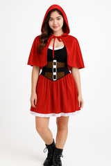 Women's Rebel Red Riding Hood Halloween Costume