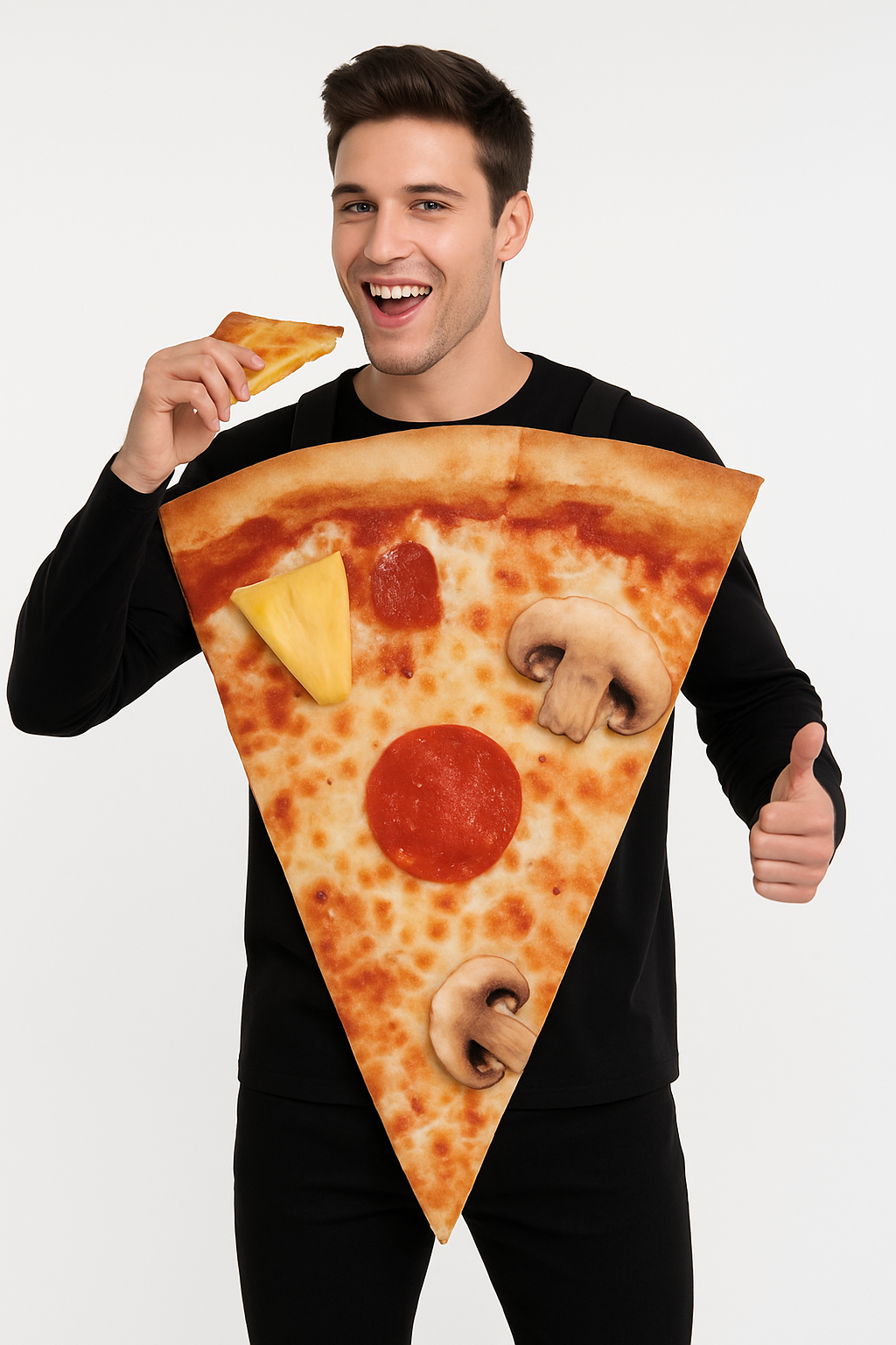 Cheesy Pizza Slice Halloween Costume for Men