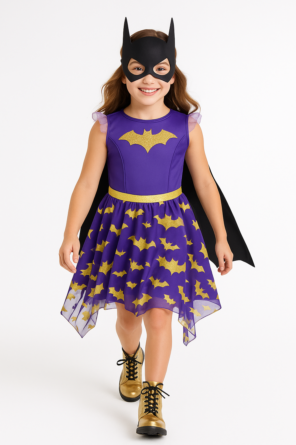 Girls' Batgirl Halloween Costume - Large