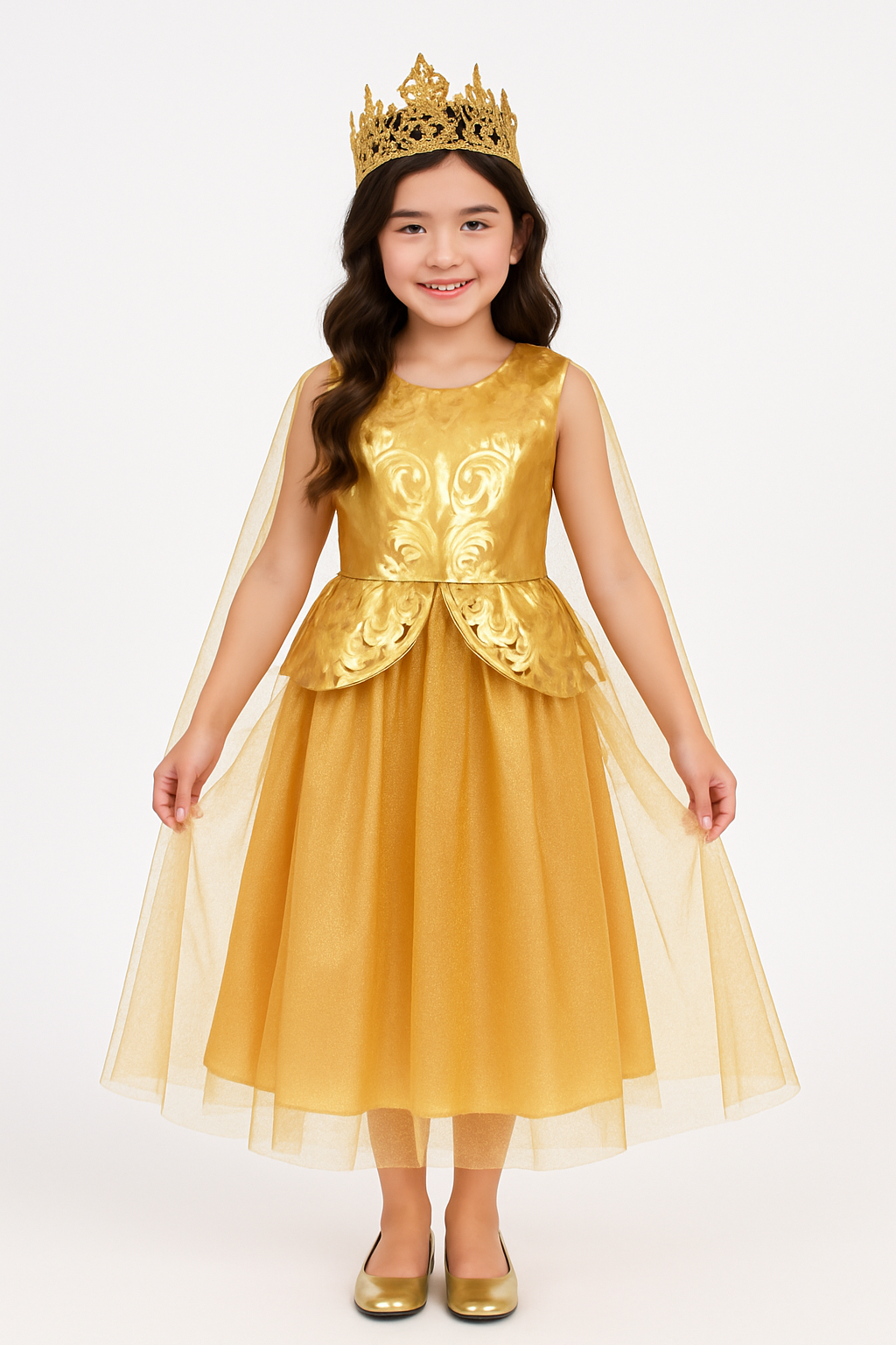Enchanted Golden Princess Costume for Girls