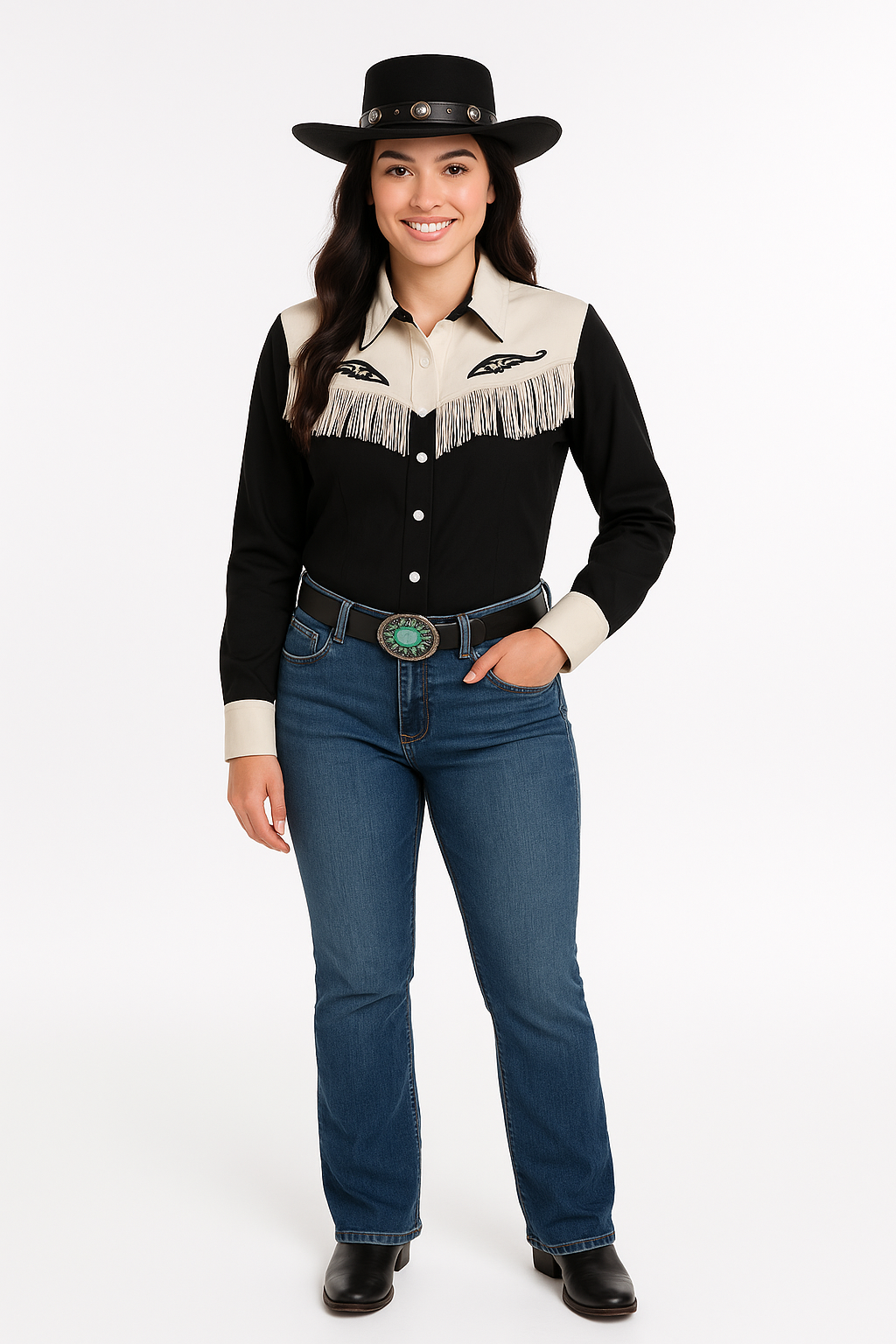 Women's Western Fringe Shirt - S/M Halloween Costume