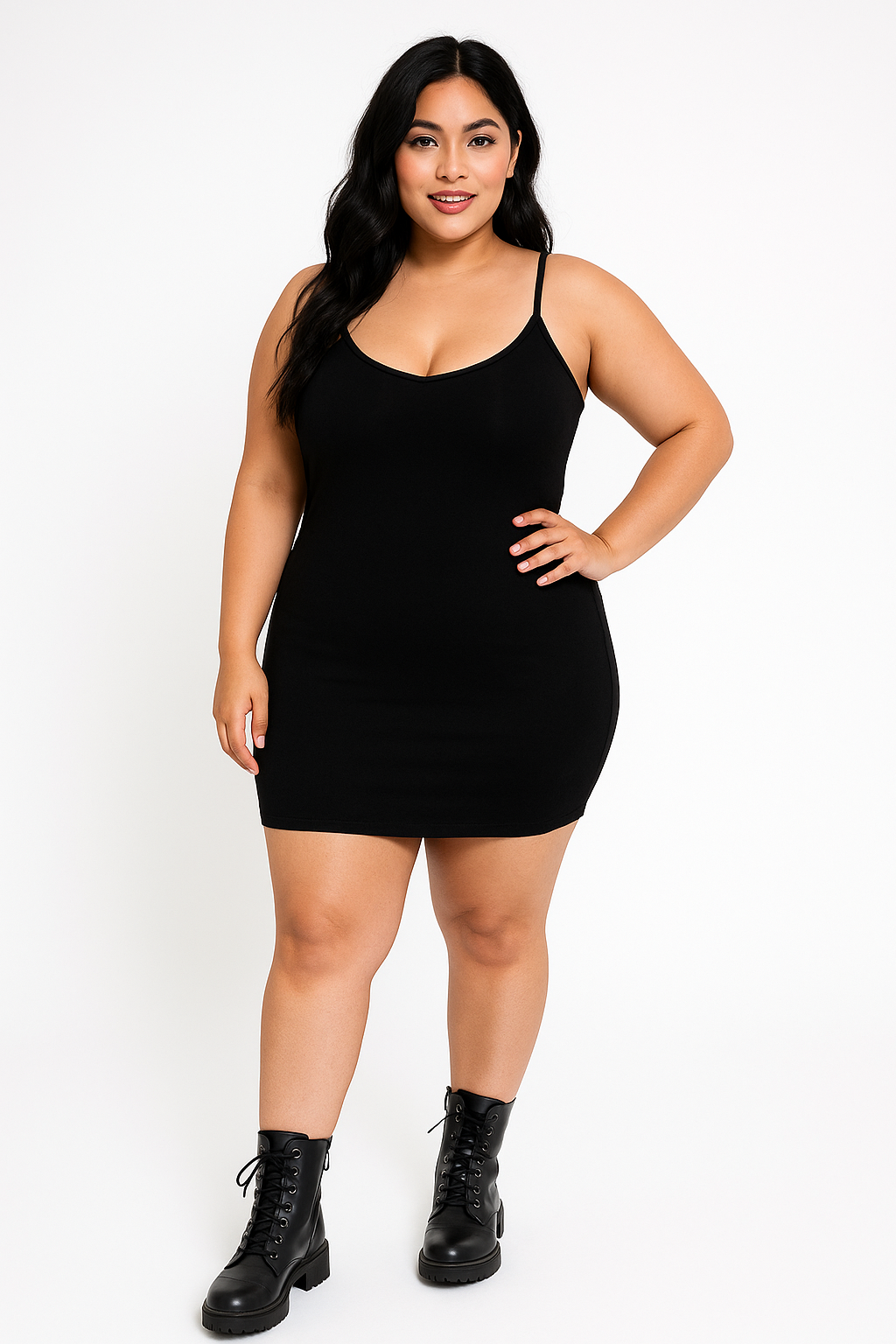 Plus Size Black Short Halloween Dress