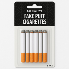 1920s Fake Puff Cigarettes, Costume Props, 6-Pack