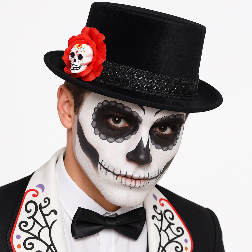 Men's Day of the Dead Top Hat