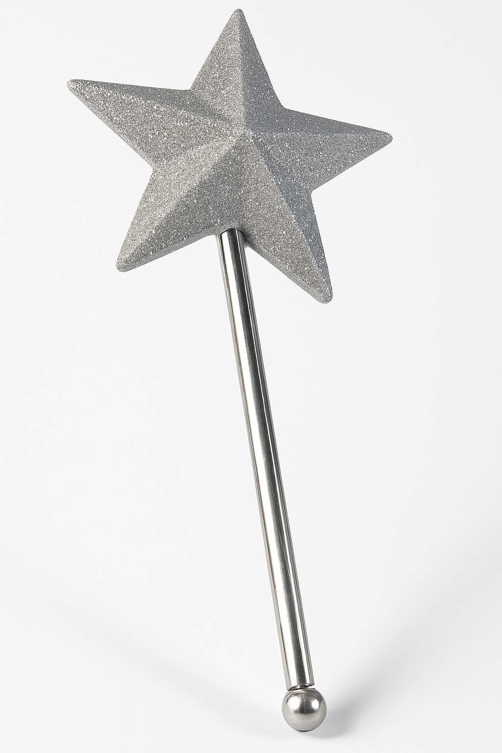 Silver Glitter Angel Star Wand - 15-inch Costume Accessory