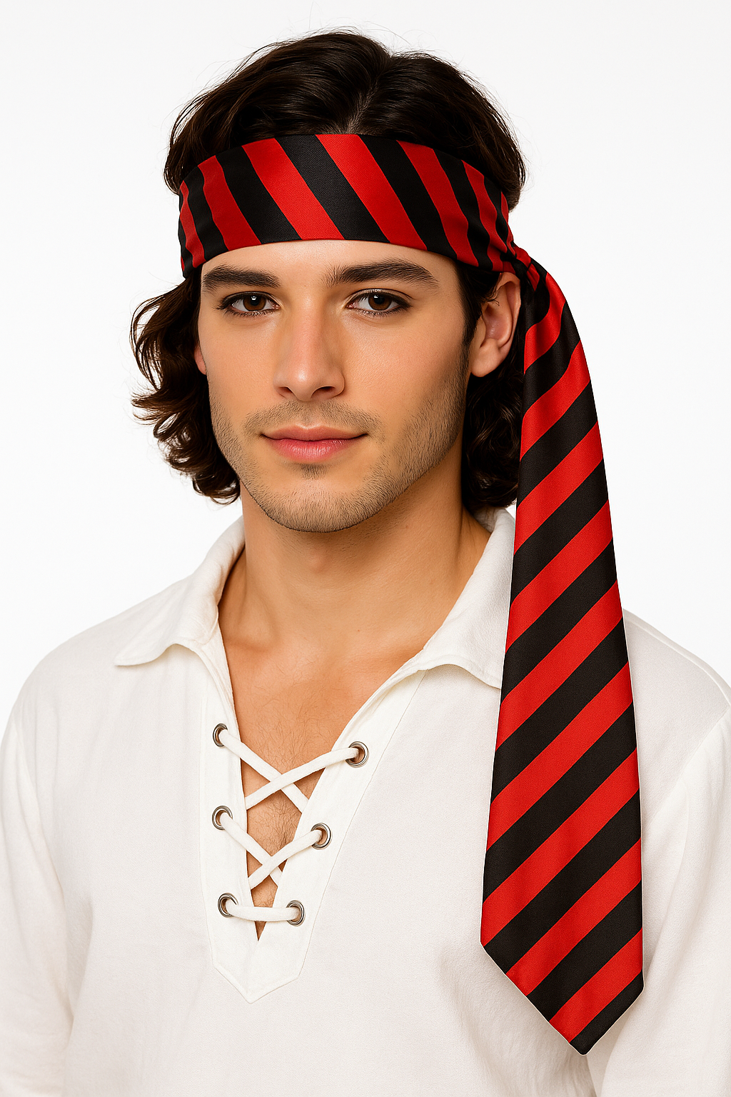 Striped Pirate Headscarf Costume Accessory