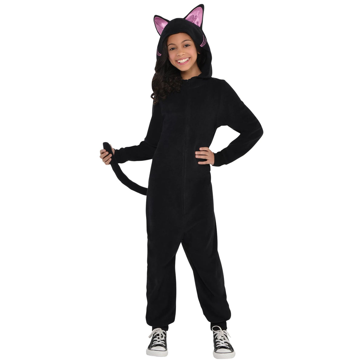 Toddler & Kids' Black Cat Zipster Costume with Hood - Halloween Special